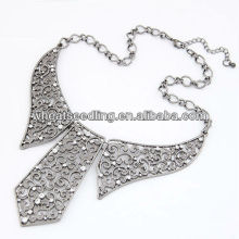 2016fashion shiny hot rhinestone fancy collar necklace metal costume necklace